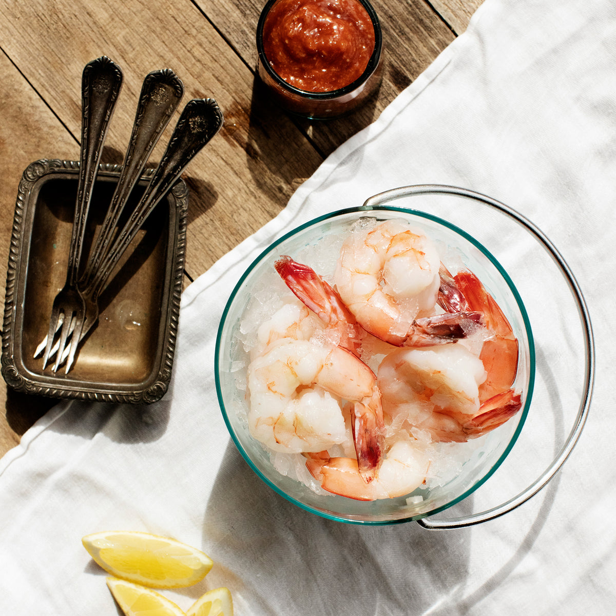 Extra Jumbo 16/20 Peeled & Deveined Tail-On Wild-Caught USA Shrimp  ($25.50/lb)