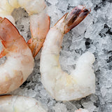 Extra Jumbo 16/20 Peeled & Deveined Tail-On Wild-Caught USA Shrimp  ($25.50/lb)