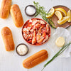 Pre-cooked lobster meat and lobster roll ingredients